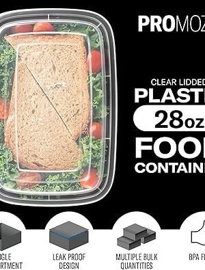 81fyyFbtFML._AC_SX425_.jpg 50Pack Reusable Meal Prep Containers Microwave Safe Food Storage Containers